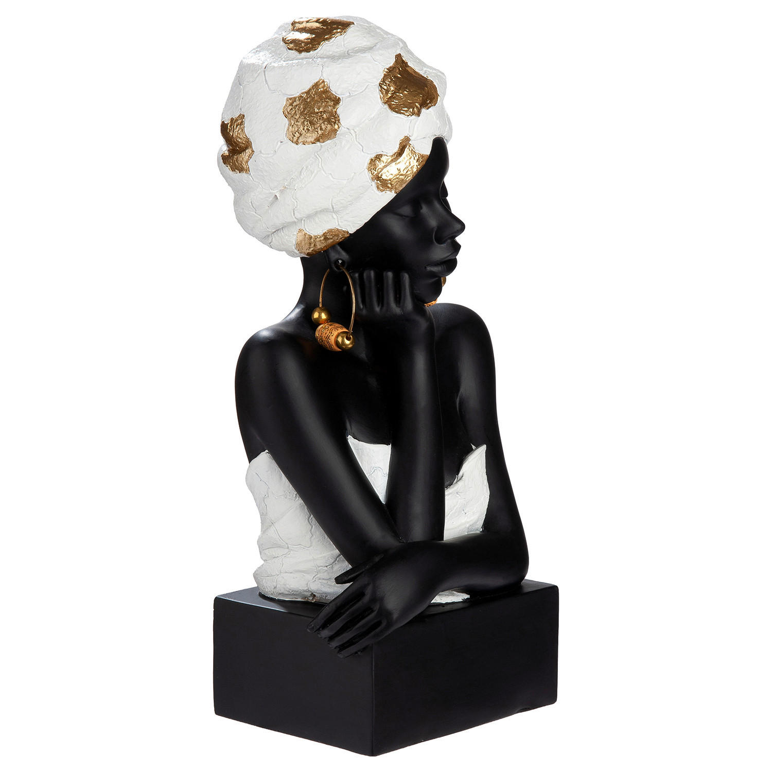 DEKOBÜSTE - Schwarz/Weiß, Basics, Kunststoff (17,5/34/11,5cm)