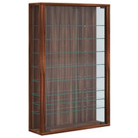 VITRINE in Nussbaumfarben  - Nussbaumfarben/Schwarz, Design, Glas/Holzwerkstoff (59/91/18cm) - MID.YOU