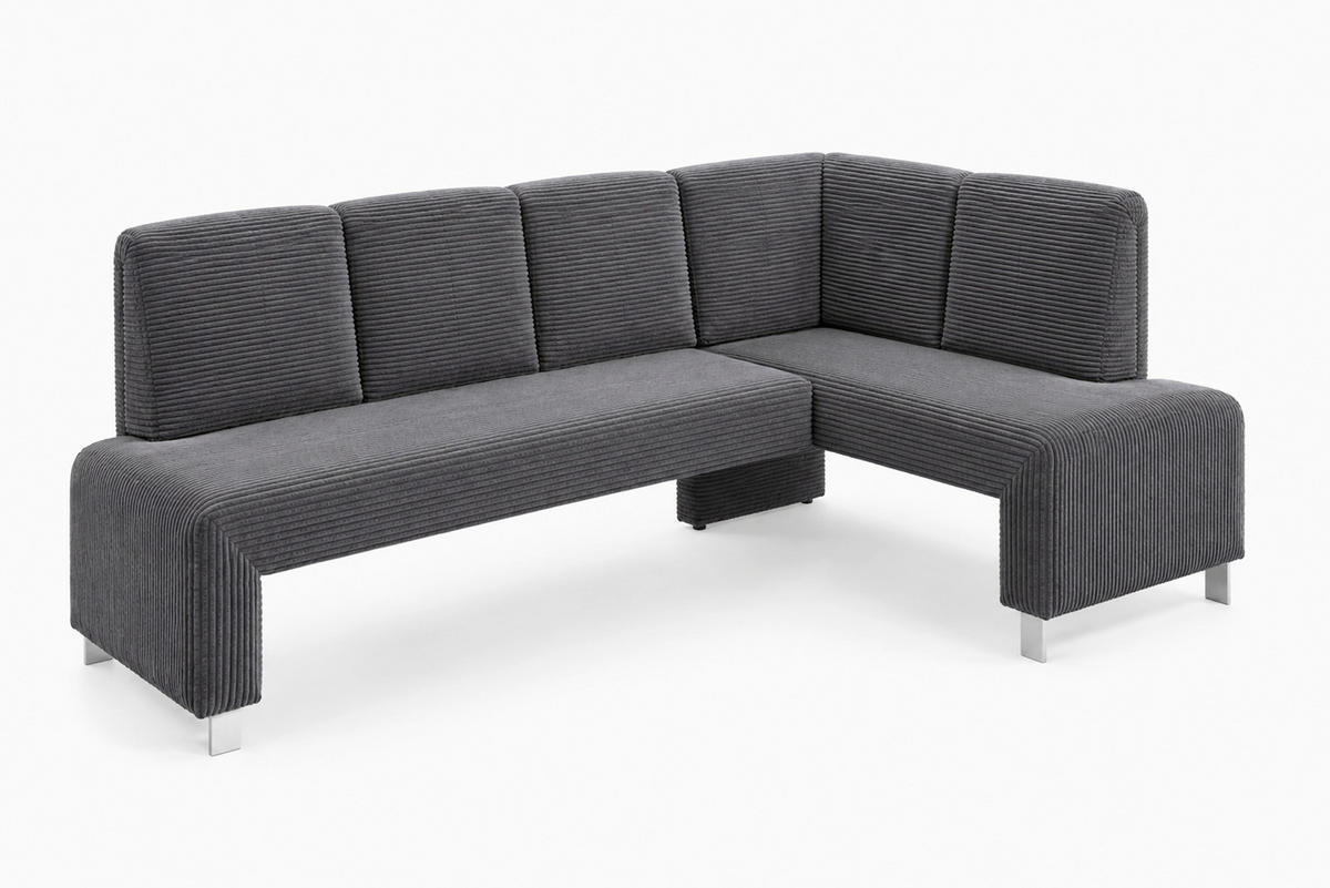 KLUPA KUTNA  antracit  drvo, tekstil, drvni materijal      - srebrne boje/antracit, Moderno, drvni materijal/drvo (243/158cm) - Livetastic