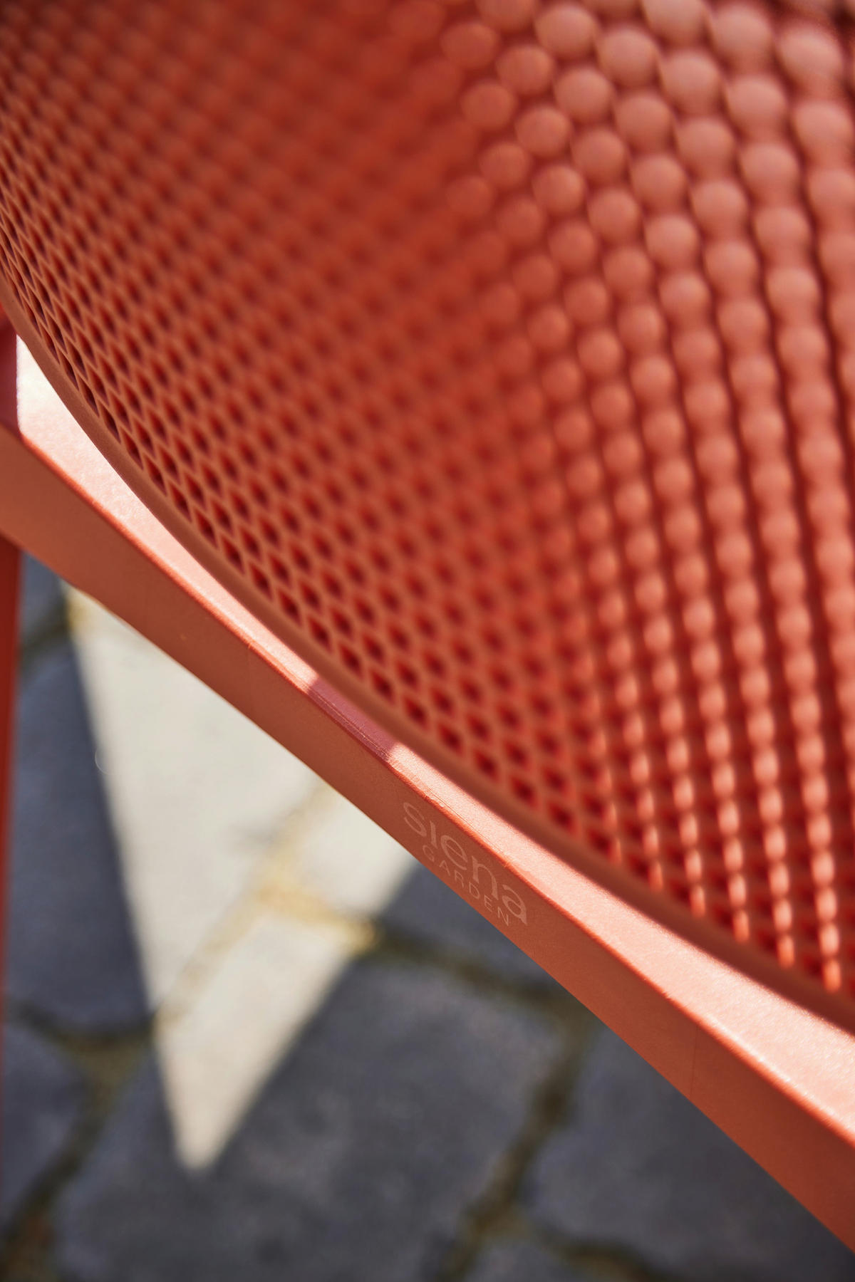 GARTENGARNITUR 3-teilig Stahl  - Anthrazit/Rot, Basics, Kunststoff/Metall (80/80/80cm) - Siena Garden