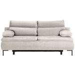 BOXSPRINGSOFA  in Webstoff Beige  - Beige/Schwarz, Design, Textil/Metall (202/93/100cm) - Novel