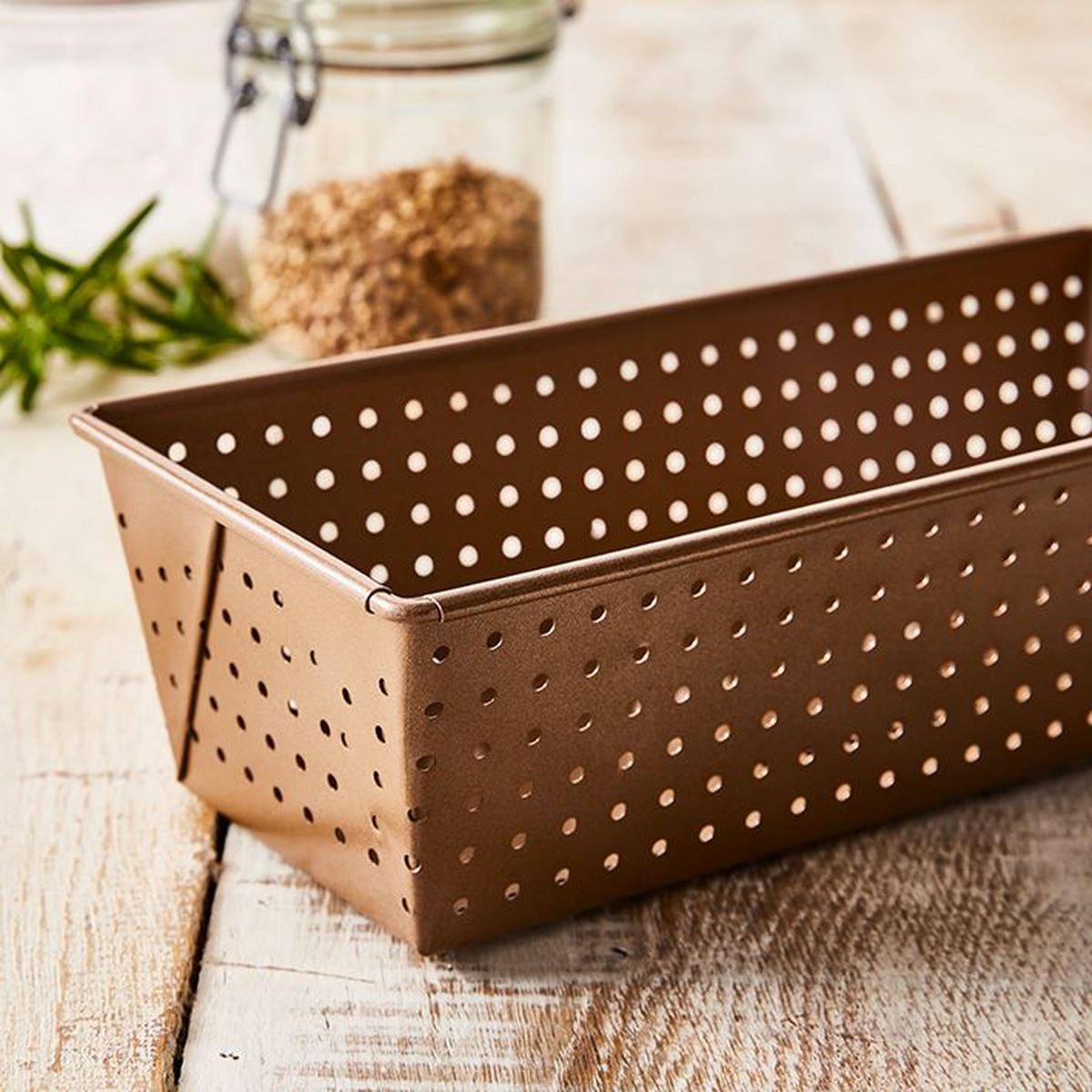 BROTBACKFORM  - Goldfarben, Basics, Metall (25,5/11,5/7,5cm) - Birkmann