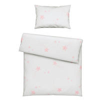BABYBETTWÄSCHESET 100/135 cm  - Weiss/Rosa, Basics, Textil (100/135cm) - My Baby Lou