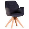 SESSEL Flachgewebe Dunkelgrau    - Eichefarben/Dunkelgrau, MODERN, Holz/Textil (59/87/63cm) - Livetastic