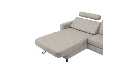 ECKSOFA in Webstoff Beige  - Beige/Schwarz, Design, Kunststoff/Textil (165/257cm) - Xora