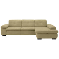 ECKSOFA in Flachgewebe Honig  - Schwarz/Honig, Design, Textil/Metall (297/174cm) - Beldomo Style