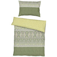 BETTWÄSCHE Primavera Makosatin 140/200 cm  - Olivgrün, Design, Textil (140/200cm) - Kaeppel