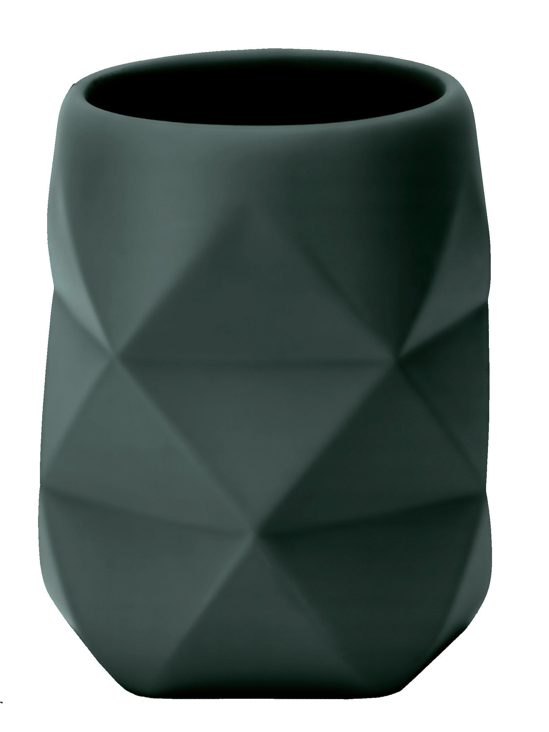 ZAHNPUTZBECHER Crackle  - Grün, Design, Kunststoff (8/10cm) - Kleine Wolke