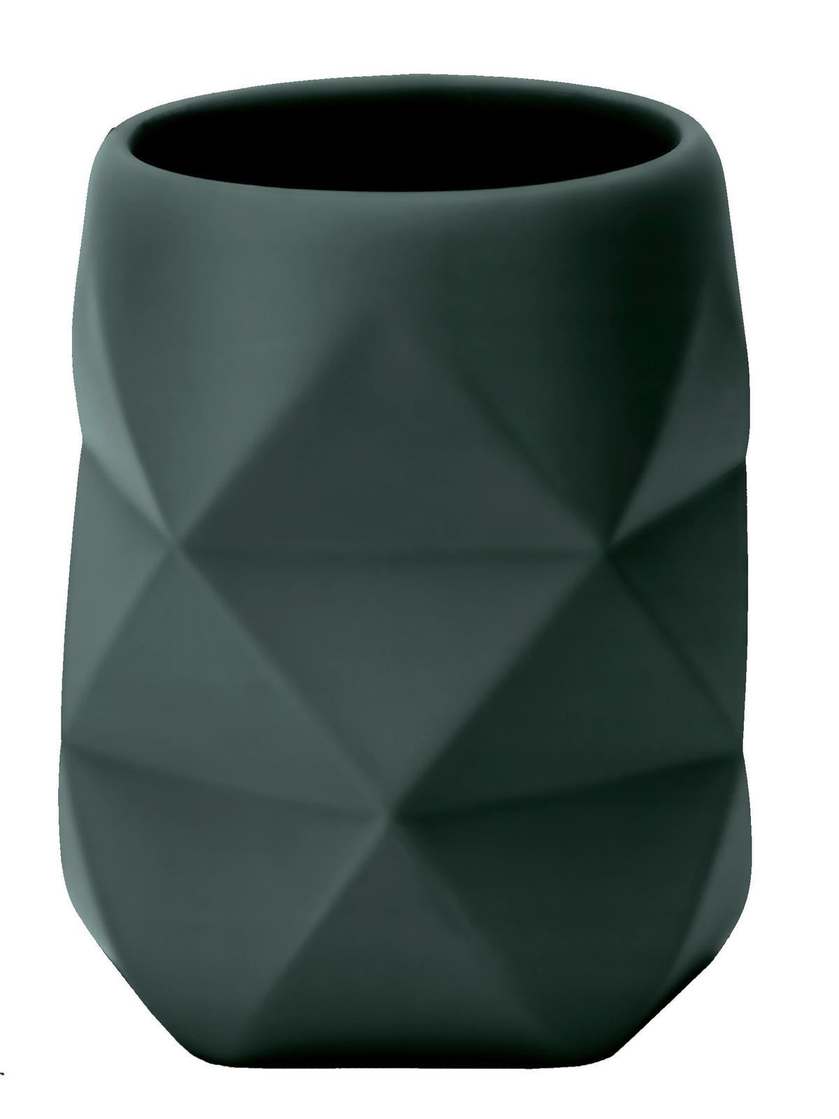 ZAHNPUTZBECHER Crackle  - Grün, Design, Kunststoff (8/10cm) - Kleine Wolke