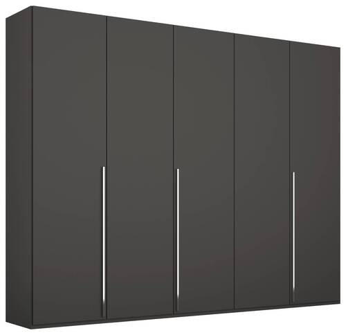 DREHTÜRENSCHRANK 251/223/60 cm 5-türig Graphitfarben  - Chromfarben/Graphitfarben, Design, Holzwerkstoff/Metall (251/223/60cm) - home24