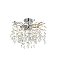 STROPNÍ SVÍTIDLO, 49/43 cm  - čiré, Konvenční, kov/sklo (49/43cm) - Glandor