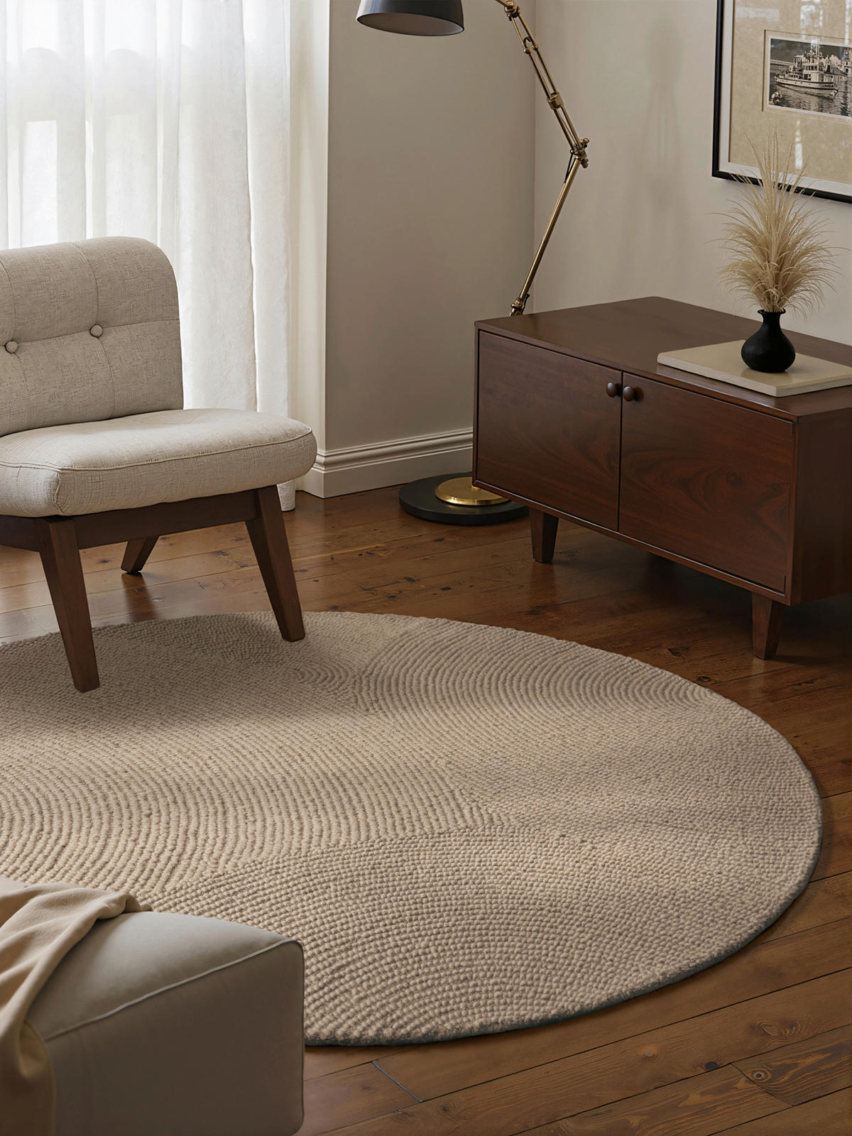 WOLLTEPPICH 120 cm Eleni Beige  - Beige, Basics, Textil (120cm)