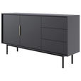 SIDEBOARD Schwarz  - Goldfarben/Schwarz, Design, Holzwerkstoff/Metall (154/82/39cm) - Xora