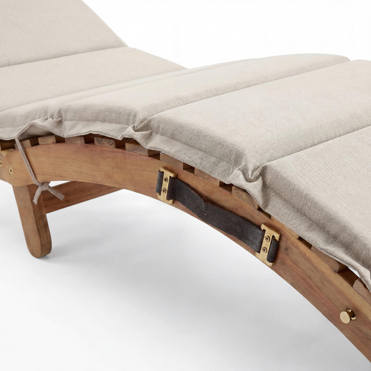 GARTENLIEGE 170/55/54 cm  - Beige/Akaziefarben, Natur, Holz/Kunststoff (170/55/54cm) - Ambia Garden