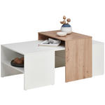 COUCHTISCH in Holzwerkstoff 115/70/50 cm  - Weiß/Eiche Artisan, MODERN, Holzwerkstoff (115/70/50cm) - Hom`in