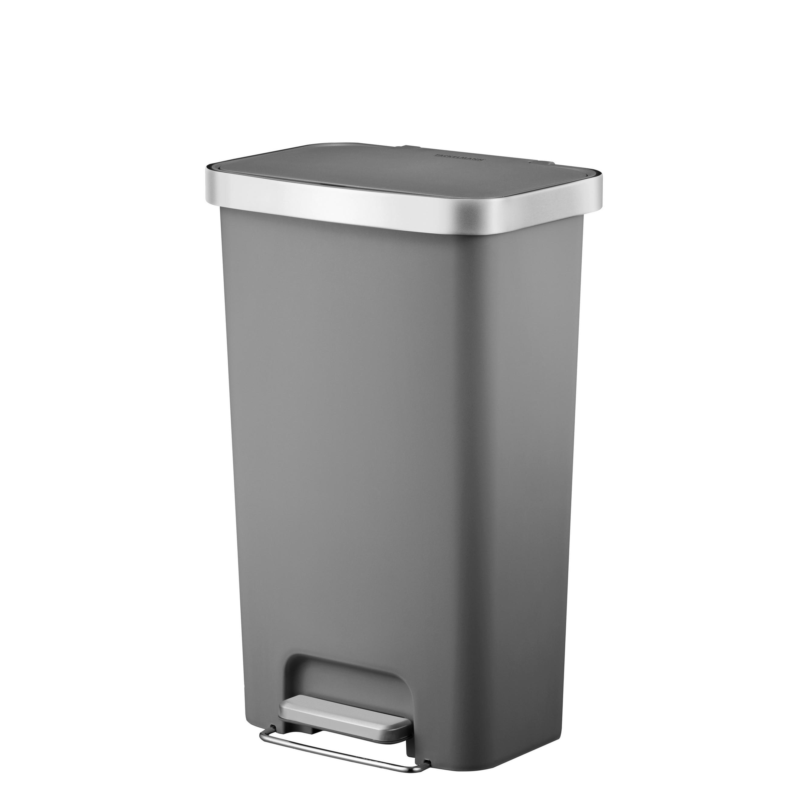 ABFALLEIMER Seattle 45 L  - Dunkelgrau/Anthrazit, Basics, Kunststoff (40,9/29,7/65,2cm) - Fackelmann