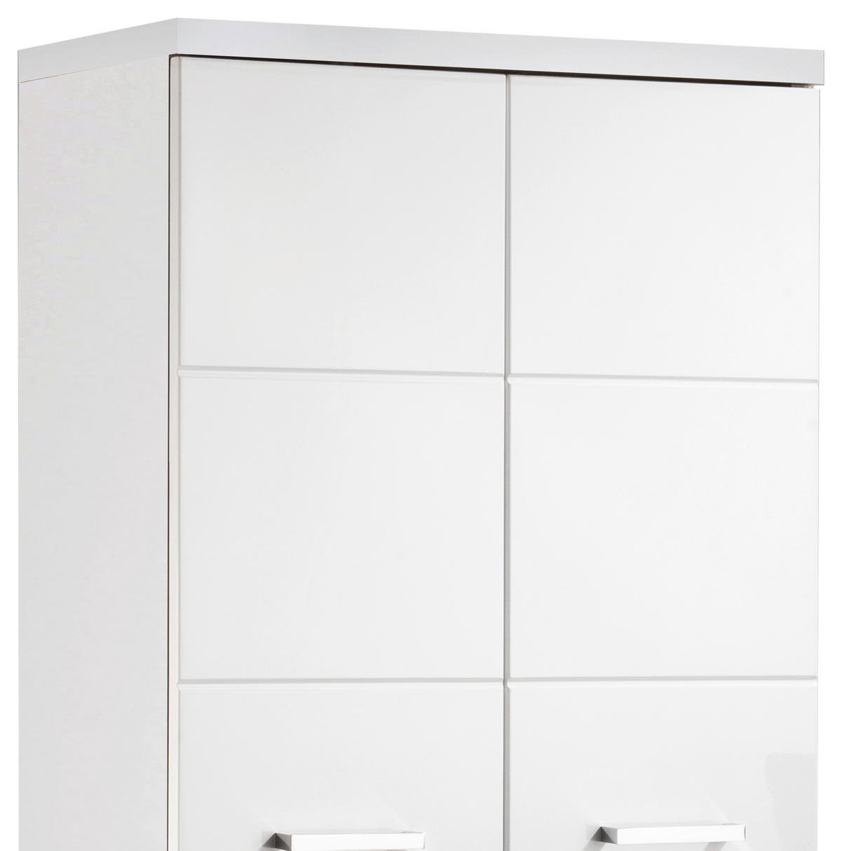 HOCHSCHRANK 50/192/31,5 cm  - Chromfarben/Weiß Hochglanz, MODERN, Holzwerkstoff/Kunststoff (50/192/31,5cm) - MID.YOU