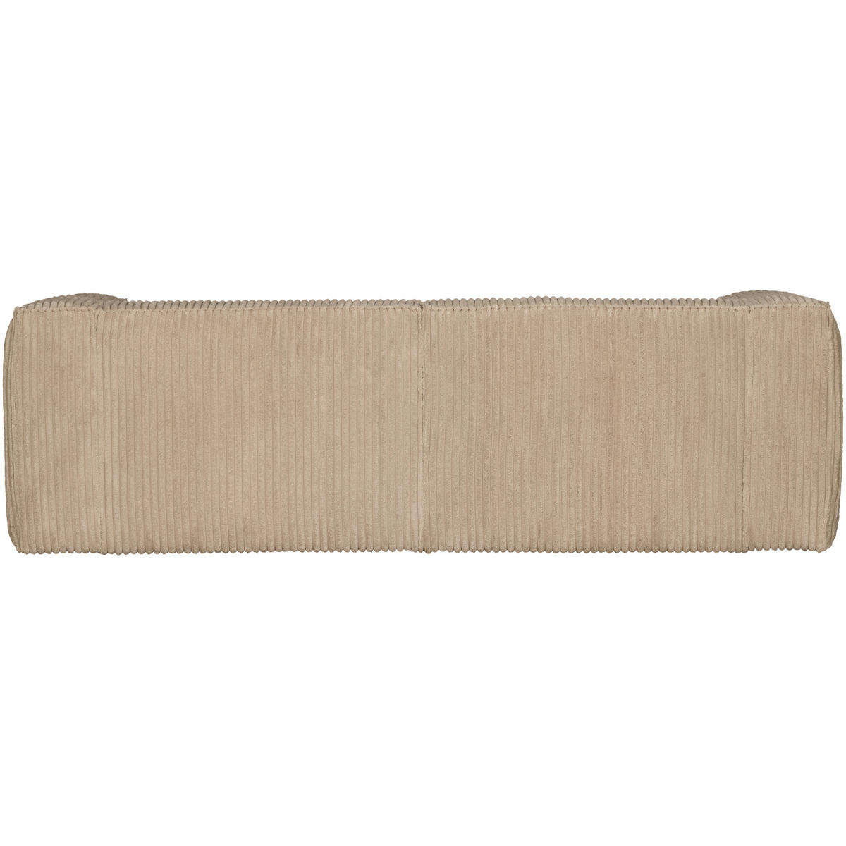 3,5-SITZER Bean in gerippt Sandfarben  - Sandfarben, Design, Kunststoff/Textil (242/73/96cm) - Livetastic