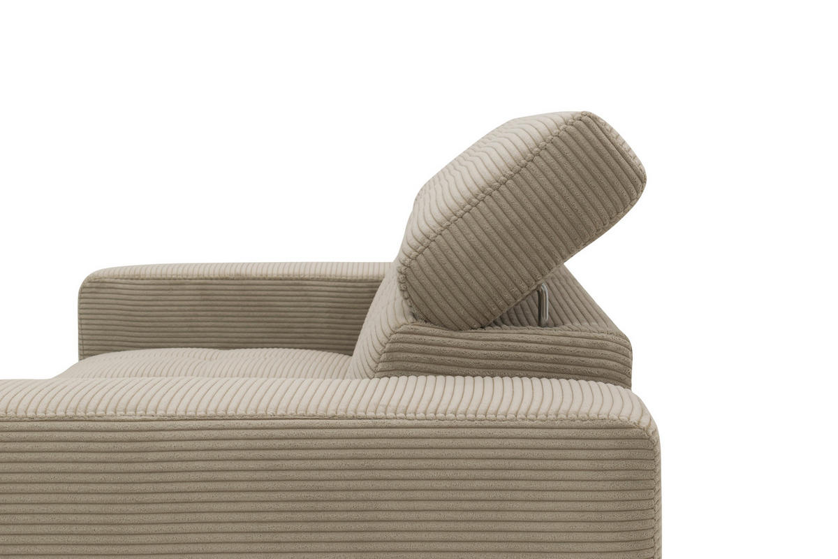 2-SITZER-SOFA TRENTO Mikrofaser Taupe  - Taupe/Dunkelgrau, MODERN, Textil/Metall (208/79/104cm) - MID.YOU