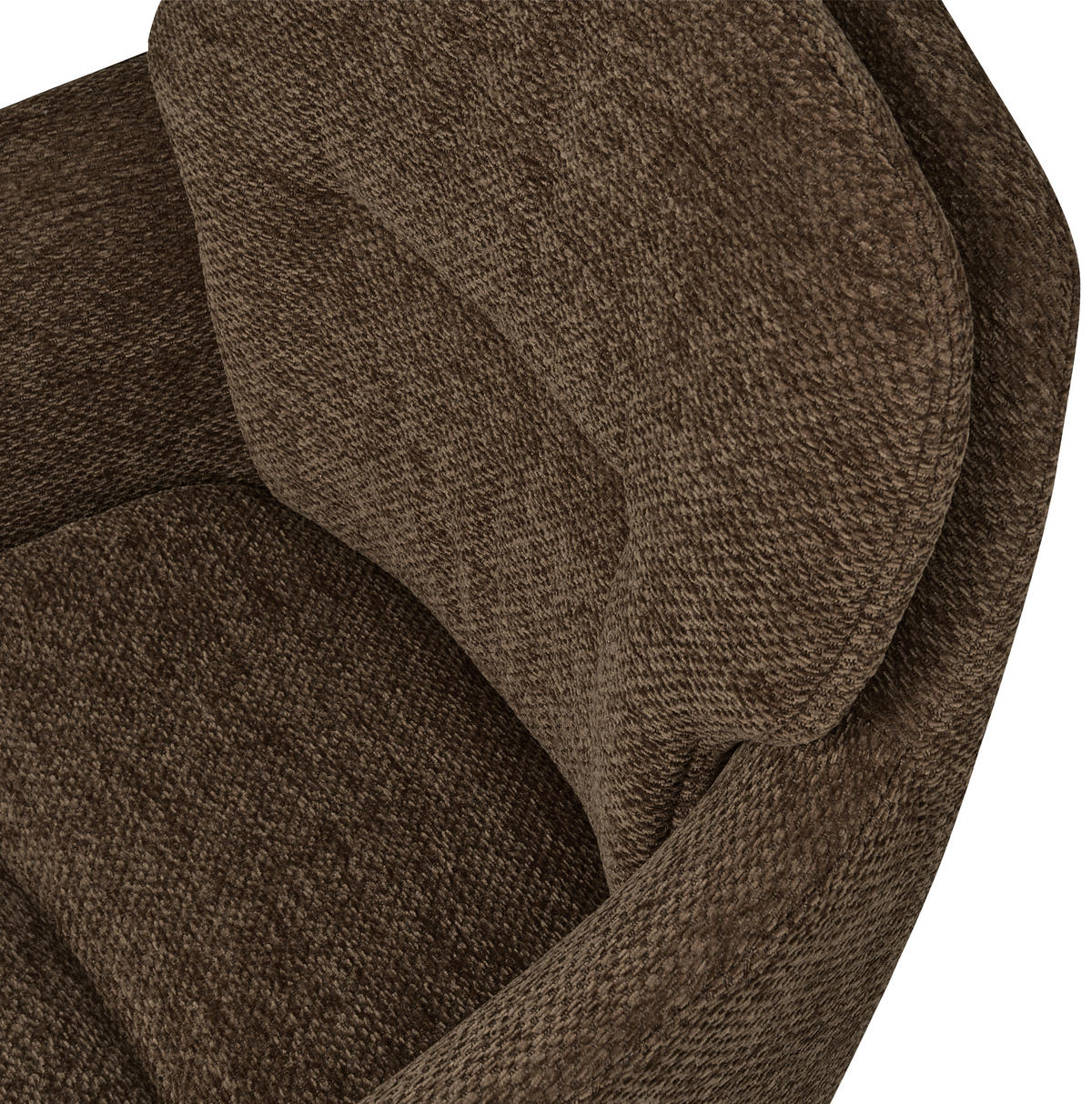 ARMLEHNSTUHL-SET 2 Stück  in Eisen Chenille  - Schwarz/Braun, MODERN, Textil/Metall (57/82/59cm) - Livetastic