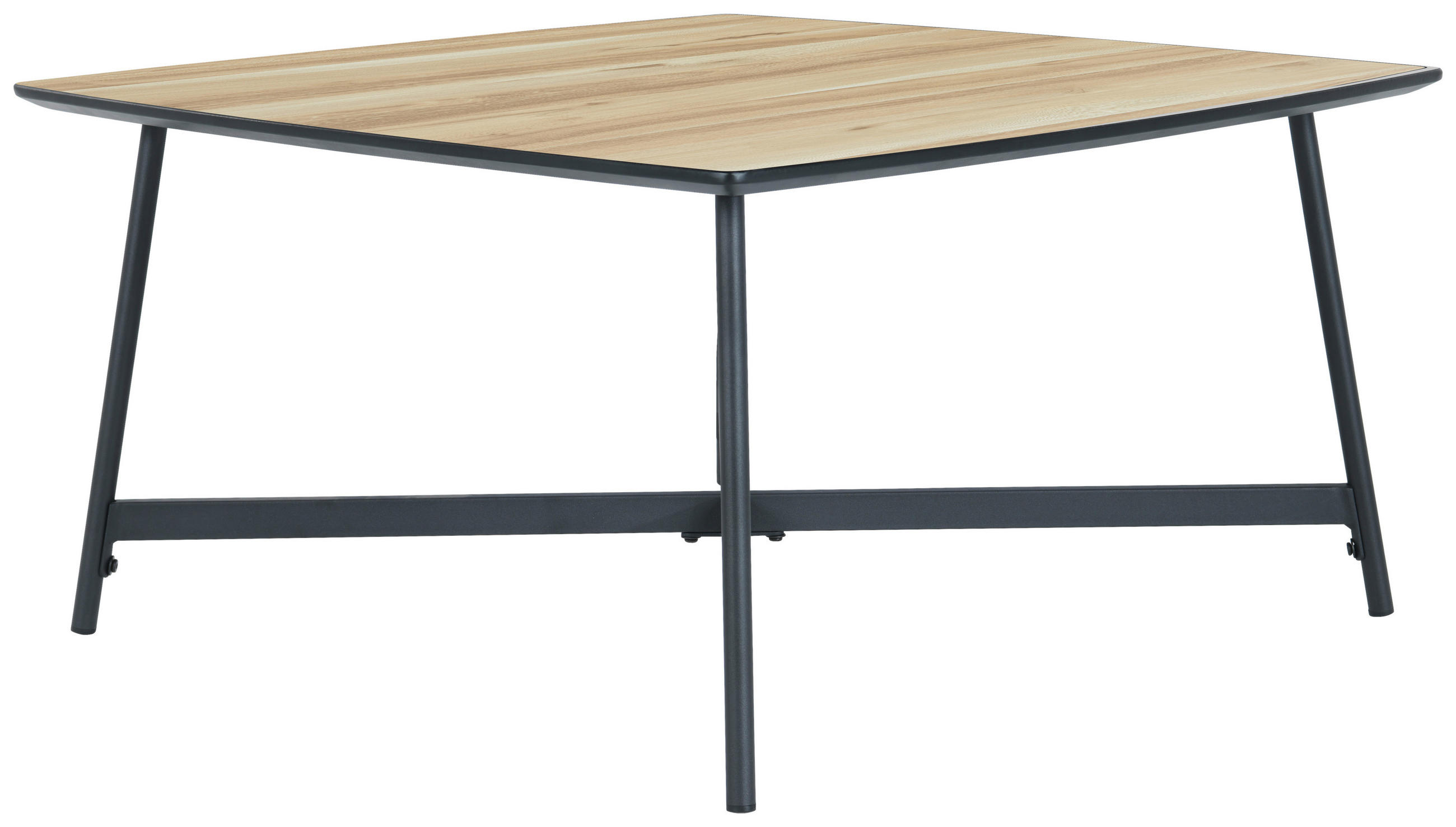 COUCHTISCH rechteckig Eichefarben  - Eichefarben/Schwarz, Design, Holzwerkstoff/Metall (80/80/42cm) - MID.YOU