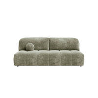 SCHLAFSOFA Chenille Grün  inkl. Zierkissen, Rückenkissen, Bettkasten, Schlaffunktion, Rücken echt, Liegefläche im Originalstoff  - Schwarz/Grün, MODERN, Kunststoff/Textil (210/88/104cm) - Milino
