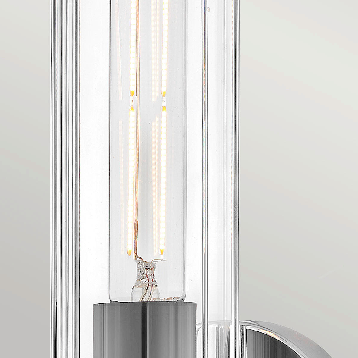BADEZIMMER-WANDLEUCHTE - Chromfarben/Schwarz, Basics, Glas/Metall (35.1/12.2/12.8cm) - Elstead Lighting