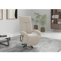 RELAXSESSEL Textil Creme  - Creme/Schwarz, Konventionell, Textil/Metall (74/112/82cm) - Sit & More