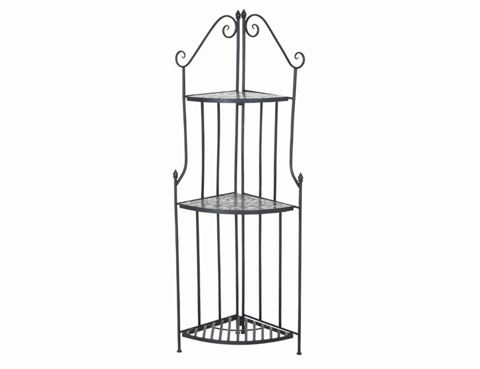 PFLANZTISCH  - Anthrazit, KONVENTIONELL, Keramik/Metall (63/29/140cm) - Gardenson