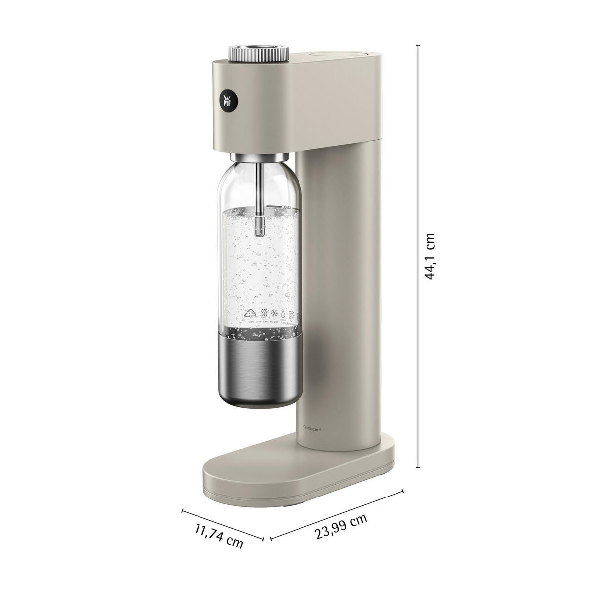 WASSERSPRUDLER Element One  - Seidengrau, Basics, Metall (29,35/17,15/49,57cm) - WMF