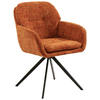 ARMLEHNSTUHL  in Eisen Chenille  - Schwarz/Orange, Design, Textil/Metall (62/82,5/66cm) - Stylife