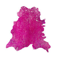 FLACHWEBETEPPICH Glam 410 Violett / Silber Silberfarben, Violett  - Silberfarben/Violett, KONVENTIONELL, Leder (1.35qm)