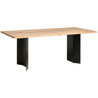 JÍDELNÍ STŮL, akácie, černá, barvy akácie, 200/76/100 cm - černá/barvy akácie, Moderní, kov/dřevo (200/76/100cm) - Livetastic