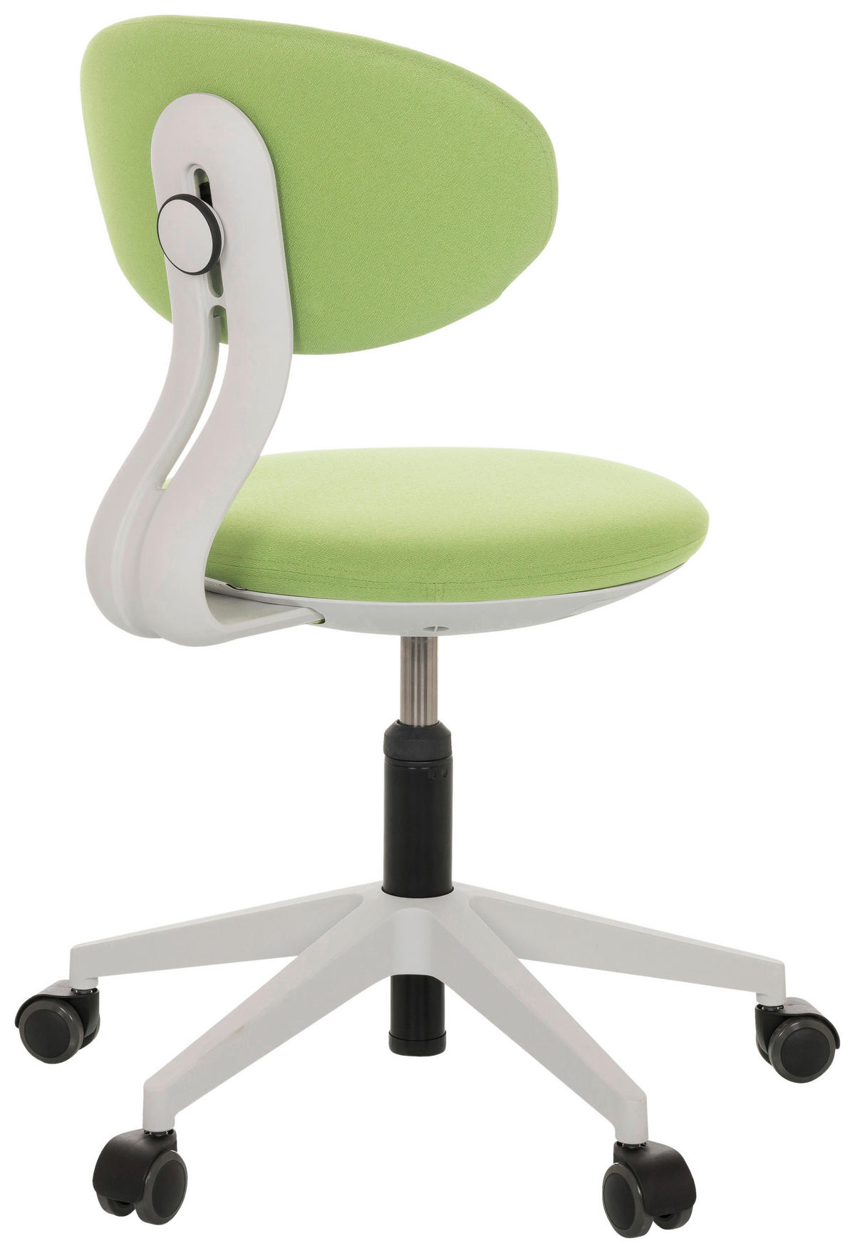 OTOČNÁ ŽIDLE PRO MLÁDEŽ, zelená - bílá/šedá, Basics, textil/plast (42/66-87/52cm) - MID.YOU