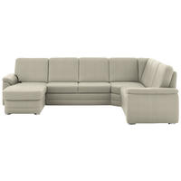 WOHNLANDSCHAFT  in Chenille Silberfarben  - Silberfarben/Alufarben, KONVENTIONELL, Holz/Textil (160/329/235cm) - Beldomo Comfort