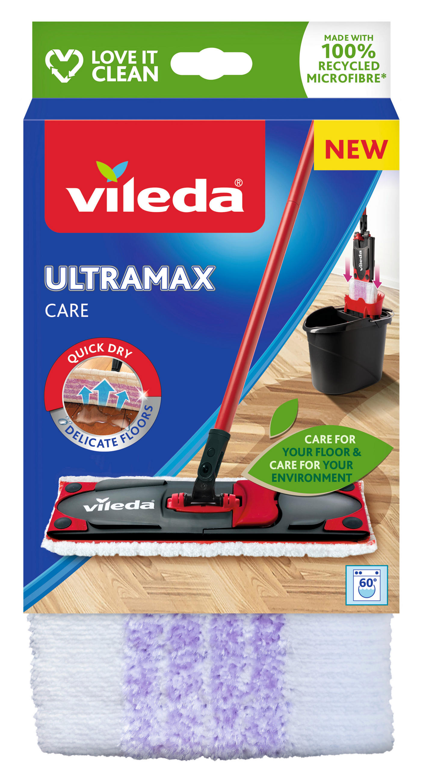 POTAH NA MOP - bílá, Basics, textil (14/23/2,5cm) - Vileda