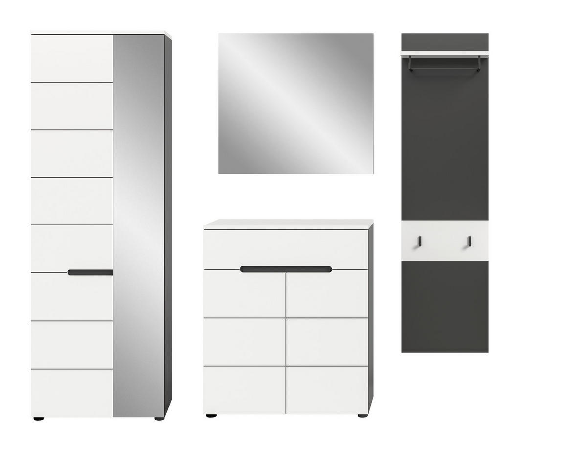 ELŐSZOBAFAL - fehér, Design, faalapú anyag (220/190/37cm) - Livetastic