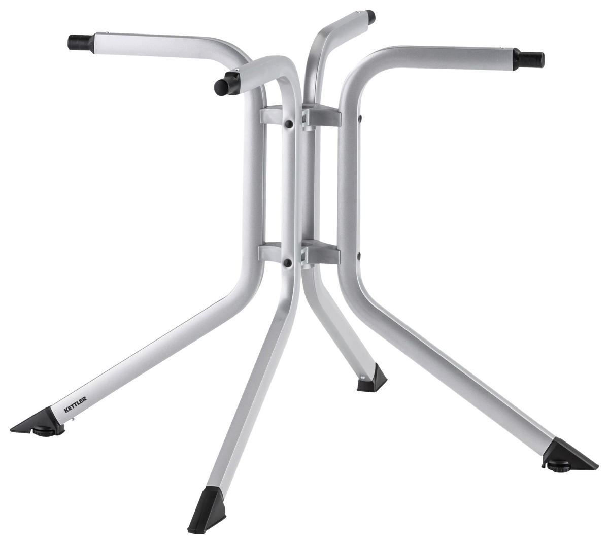 GARTENKLAPPTISCH Metall, Kunststoff rund  - Anthrazit/Silberfarben, Basics, Kunststoff/Metall (115/74cm) - Kettler