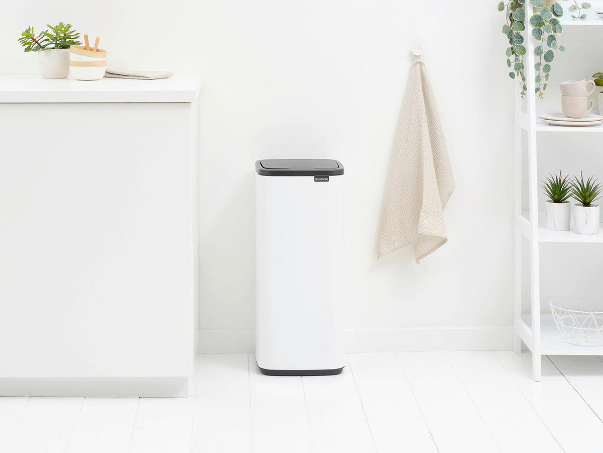 KANTA SA PAPUČICOM  30 l   - bela/antracit, Dizajnerski, metal/plastika (28/65/30,5cm) - Brabantia
