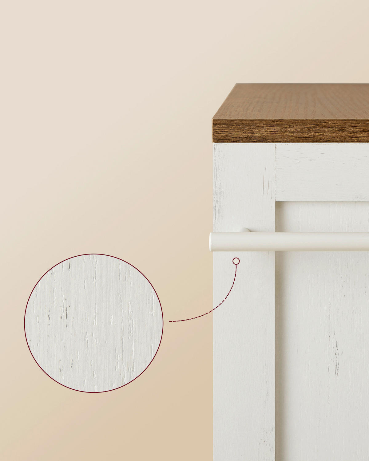 SERVIERWAGEN Weiß, Braun  - Weiß/Braun, Basics, Holzwerkstoff/Kunststoff (40/86,5/15cm)