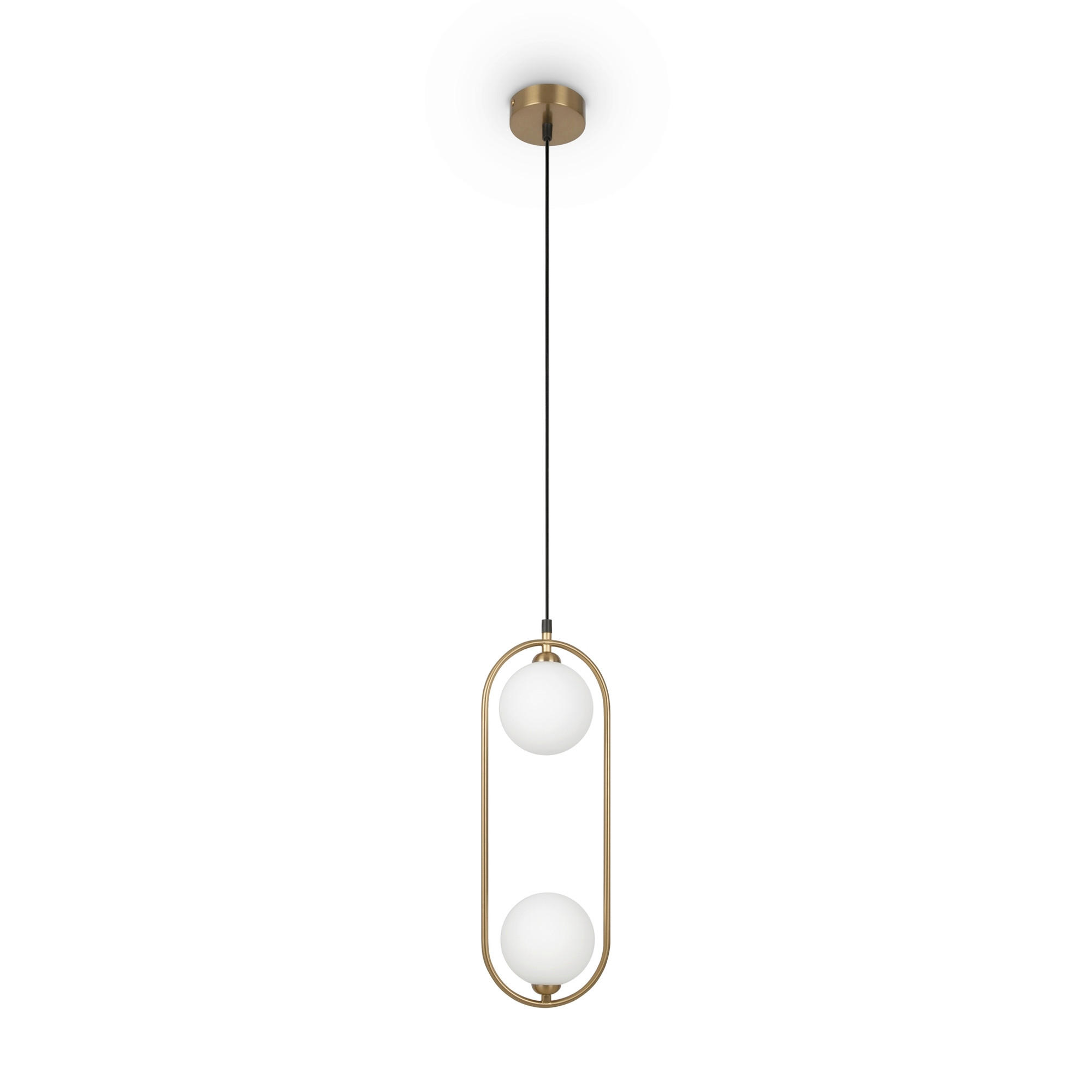 PENDELLEUCHTE 17/12/48 cm    - Weiss/Messingfarben, Trend, Glas/Metall (17/12/48cm) - MAYTONI