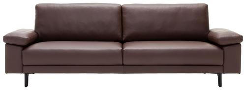 VIERSITZER-SOFA Braun Echtleder - Schwarz/Braun, Design, Leder (220/85/95cm) - Creation by RolfBenz