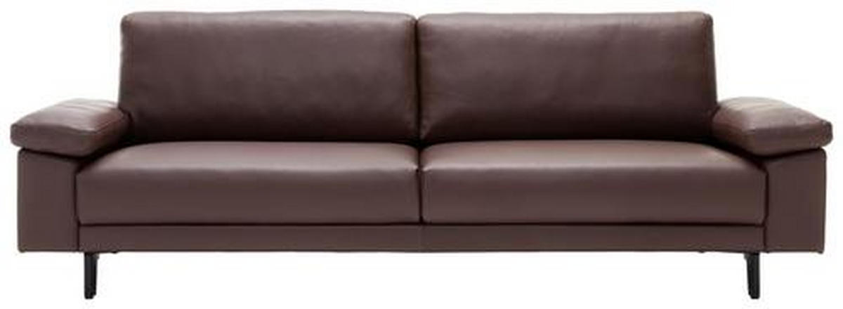 VIERSITZER-SOFA Braun Echtleder  - Schwarz/Braun, Design, Leder (220/85/95cm) - Creation by RolfBenz