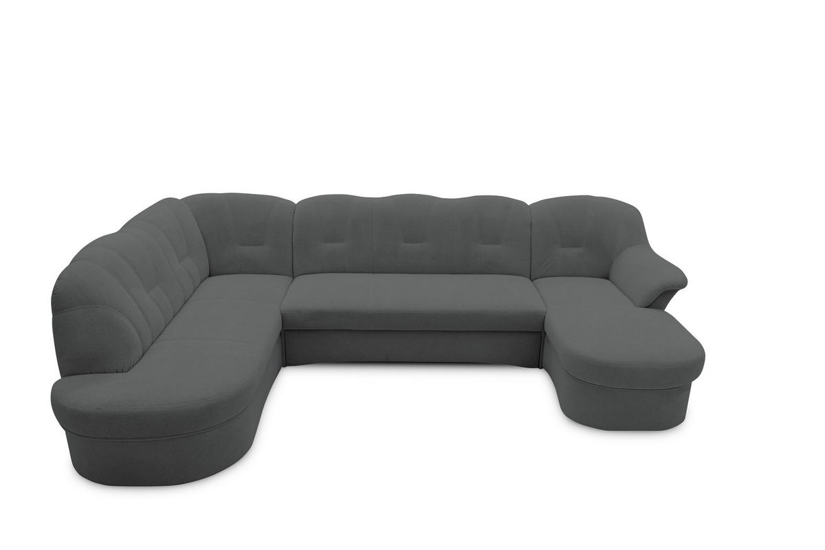 WOHNLANDSCHAFT FLORES FK Dunkelgrau Mikrofaser  - Dunkelgrau/Schwarz, KONVENTIONELL, Kunststoff/Textil (182/293/142cm) - MID.YOU