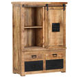 HIGHBOARD  in 110/150/45 cm  - Schwarz/Naturfarben, KONVENTIONELL, Holz/Metall (110/150/45cm) - Landscape