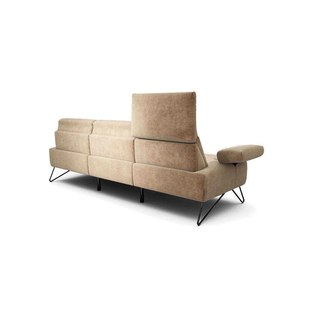 Thumbnail - Sensoo 3-Sitzer-Sofa Cosy, Sand, Textil, 234-264x85x86-94 cm, Stoffauswahl, Armteil links, rechts, Wohnzimmer, Sofas & C...