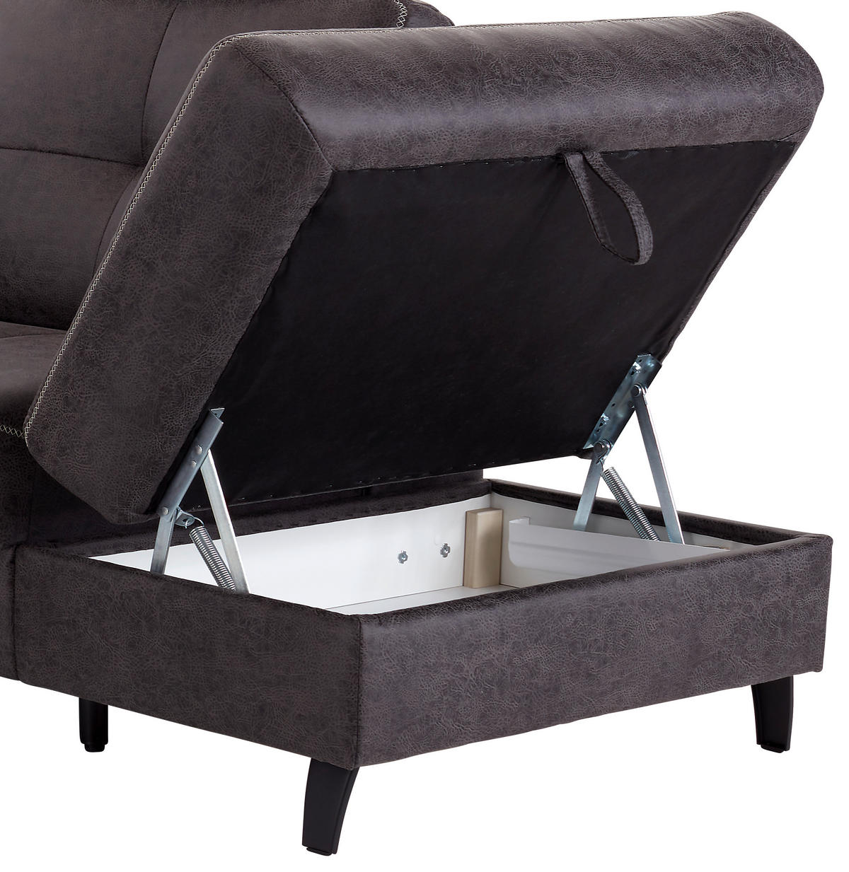 ECKSOFA in Anthrazit  - Anthrazit/Beige, Modern, Textil/Metall (237/219cm) - Sit & More