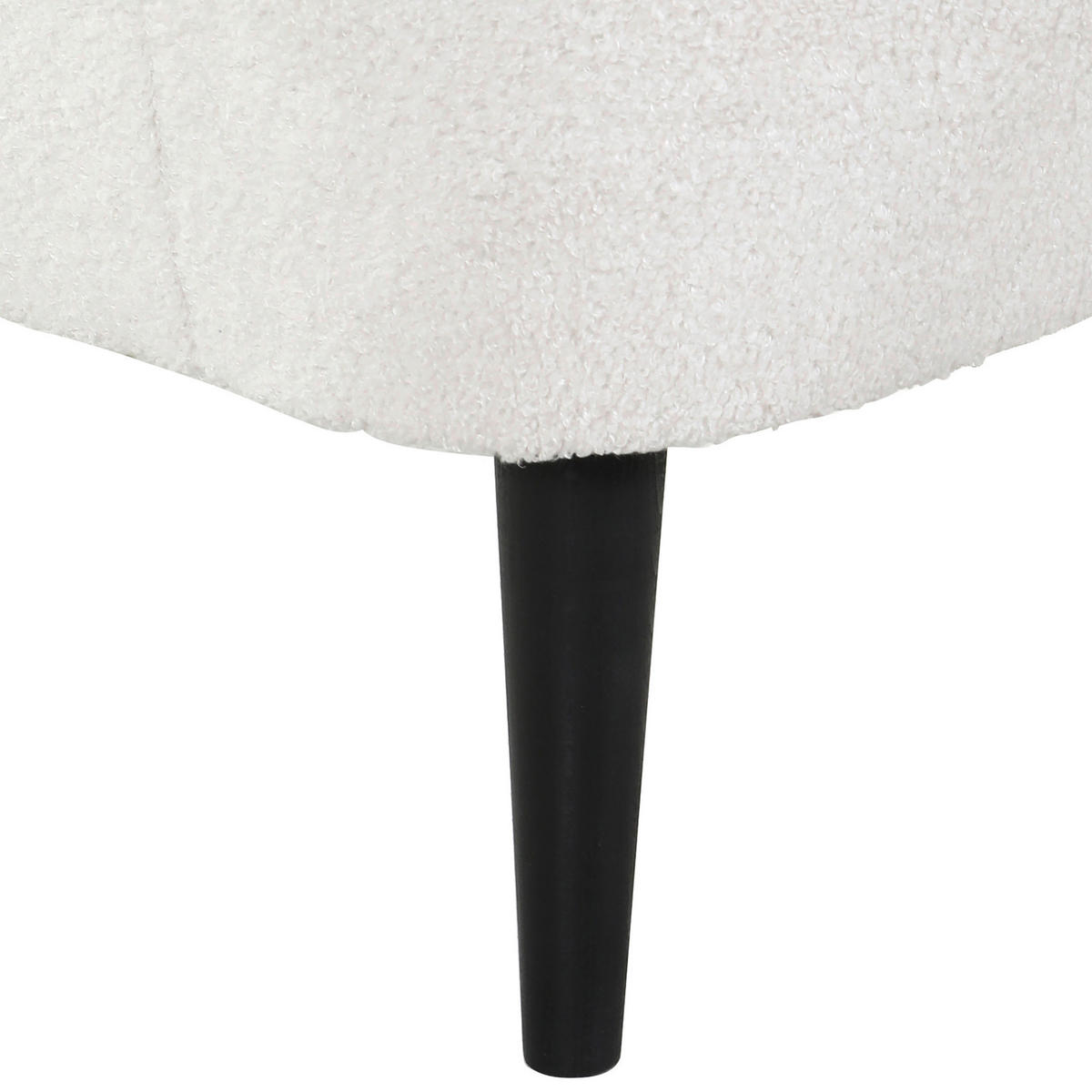 OHRENSESSEL in Flachgewebe Weiss  - Weiss/Dunkelbraun, Design, Holz/Textil (72/104/85cm) - MID.YOU