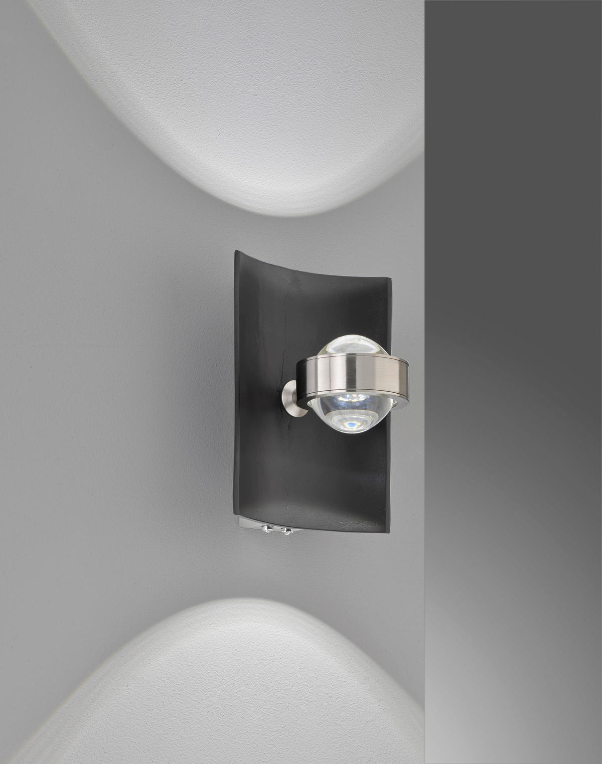 LED VÄGGLAMPA Bondy 21/16/5 cm   - svart, Design, metall (21/16/5cm) - Fischer & Honsel