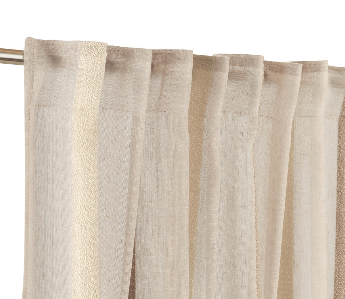 FERTIGVORHANG  halbtransparent  130/250 cm   - Sandfarben, Basics, Textil (130/250cm) - Schöner Wohnen